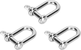 Bow Shackle, 3pcs DIY Lightweight Portable Bow Shape Load Shackle Removable for Paracord Bracelet Flat Head
