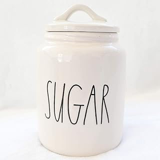 Rae Dunn by Magenta SUGAR Small Canister | Mini Version 6.5â€ tall x 4â€ wide