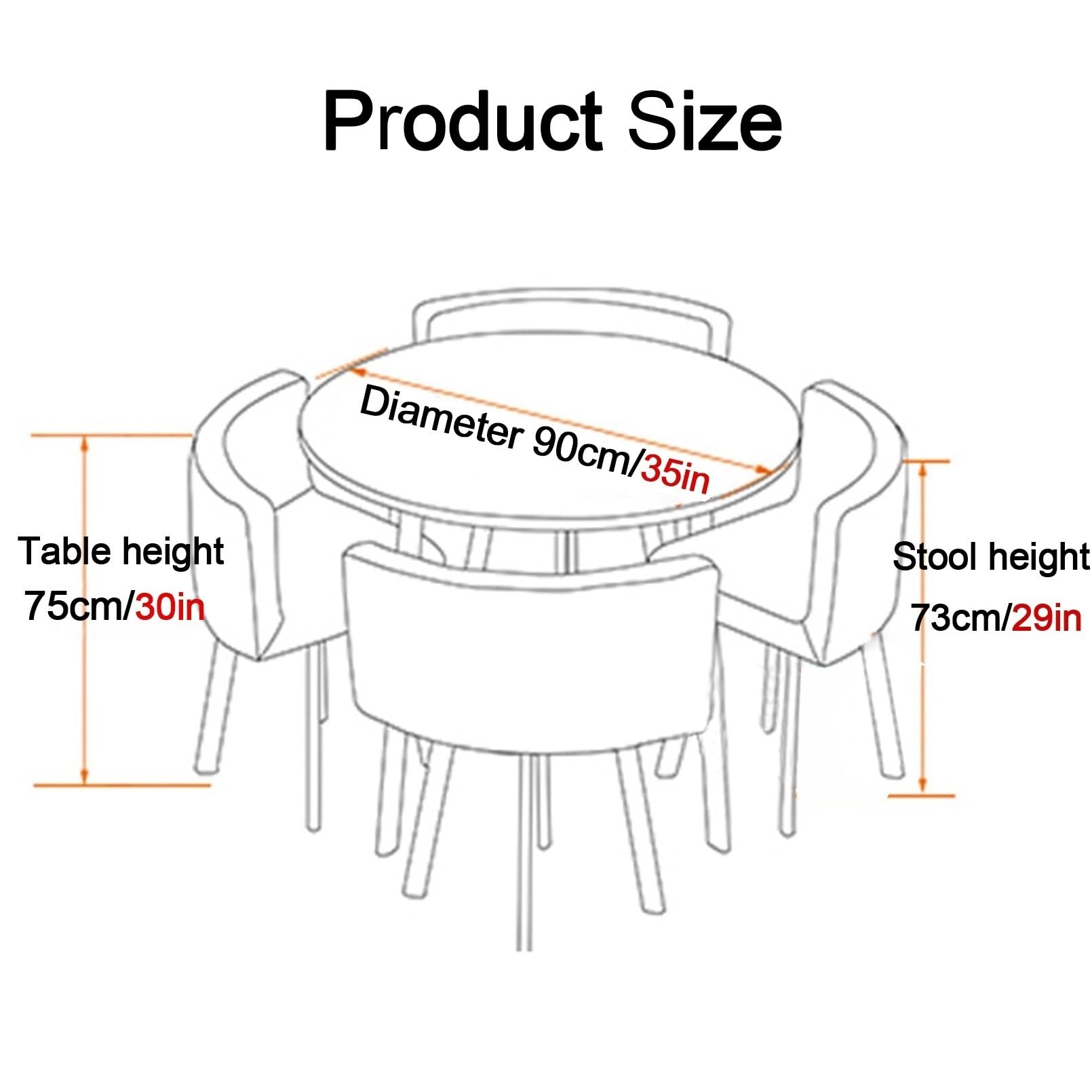 Ensemble Table à Manger Ronde 4 Chaises, Marbre Doré | Table à manger ronde avec plateau marbre, pieds dorés et 4 chaises rembourrées pour petits espaces.(Dark Grey)