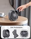 RJVW 4 Inch Small USB Desk Fan, 3-Speed & 360°Rotatable Cooling Fan gallery image