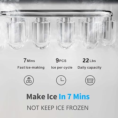 Miniatura 2 de IKT Dispensador de agua fría y caliente autolimpiante con carga inferior para máquina de hielo para botella de 5 galones, capacidad diaria, 22