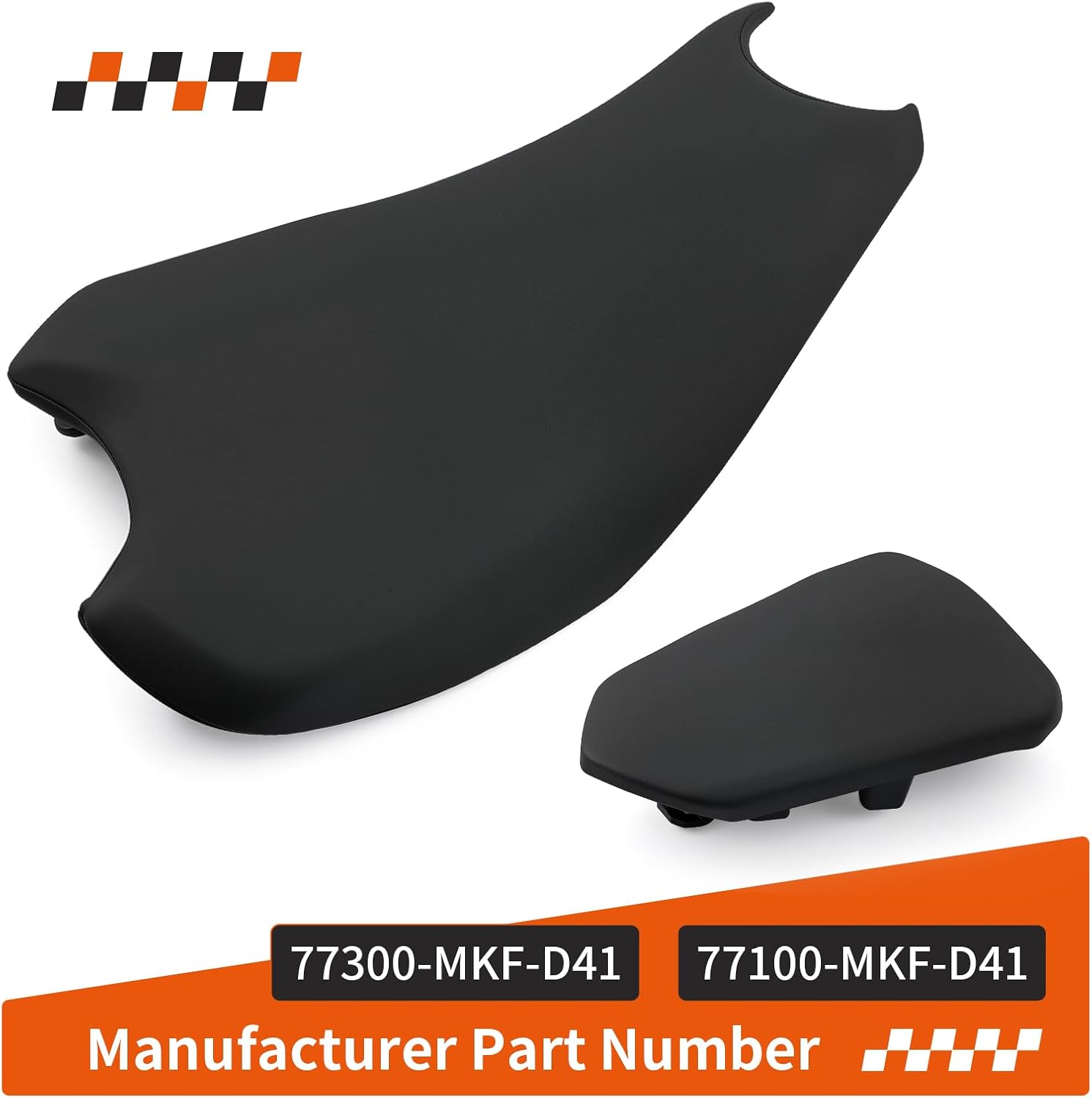 Front Driver and Rear Passenger Seat for Honda CBR1000RR 2017-2024 77100-MKF-D41 77300-MKF-D41