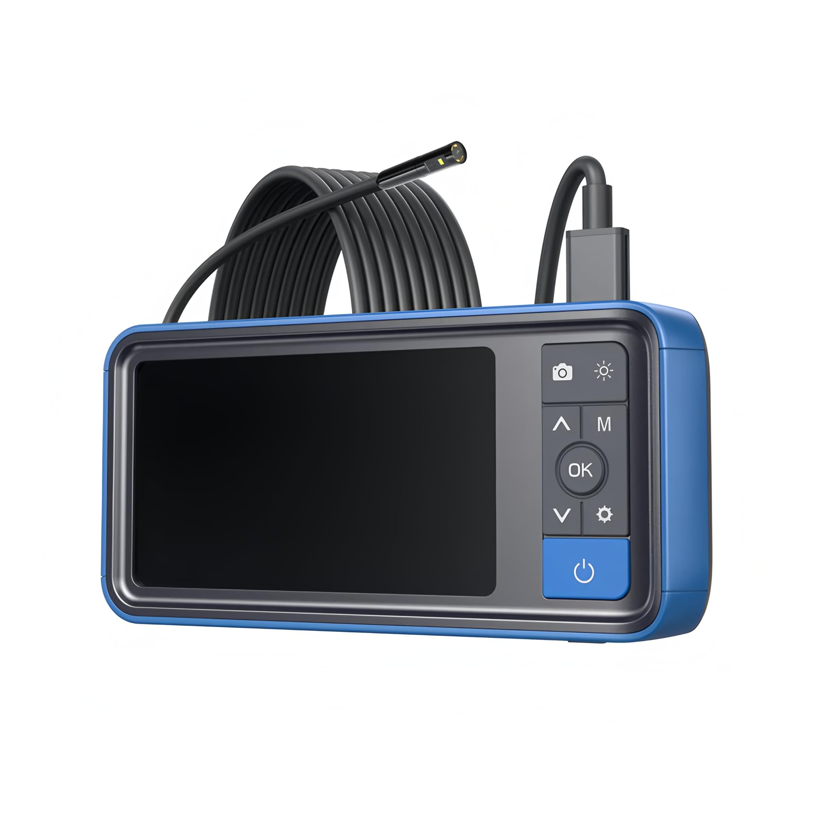 Borescopes endoscopes MS450 inspect camera Single & Dual Lens Industrial Endoscope 1080P 4.5” LCD Pipe Sewer Inspection Camera Waterproof Snake Camera with 6 LED (Dual Lens-8mm-5M)