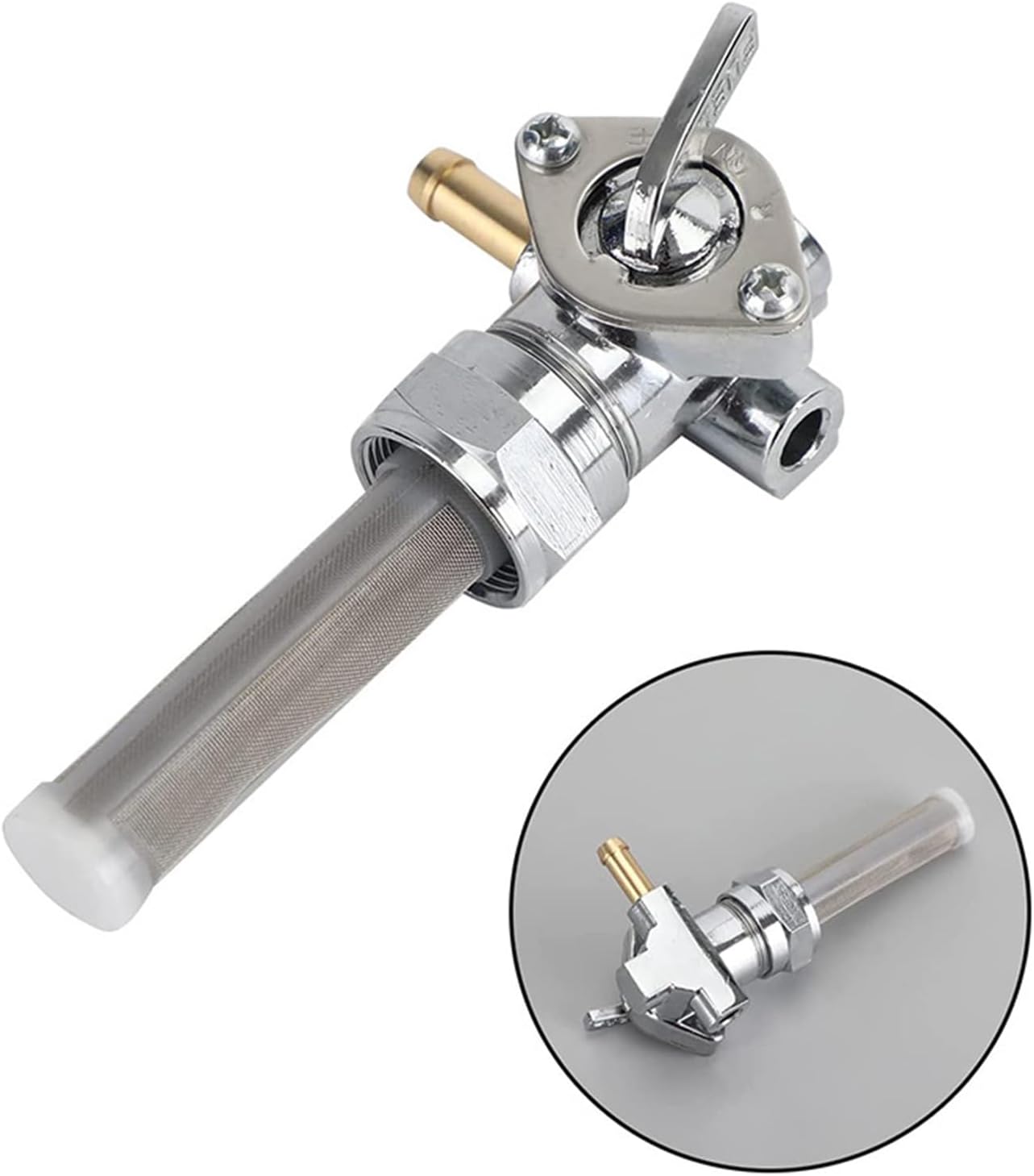 Fuel Petcock, Aluminum Manual Shutoff OE 62167-81 62163-75 Oil Tank Switch Part