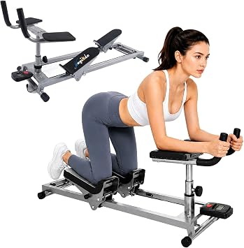 Core Twist Workout Machine for Home Gym for Full Body Spine Twist and Stretch Trainer with 5-Level Height Adjustment and 3 Level Angel Soft Knee Pads and Elbow Support 330LB Capacity