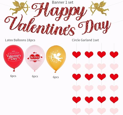 Miniatura 5 de Decoración de fiesta para el día de San Valentín, decoración colgante para boda, San Valentín, dormitorio, con pancarta de feliz día de San