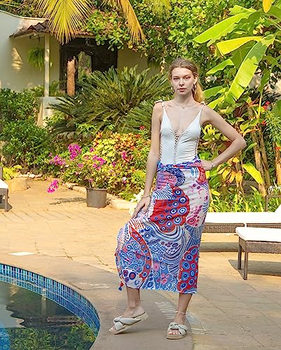 Mandala Life Art Paréo Vert pour Femme avec Pompons en Coton - Grande Serviette de Plage - Jupe enveloppante - Jupe de Plage - Tapisserie - Drap de Bikini Cover Up - pour Maillot de Bain, Mandrem, – vue 3