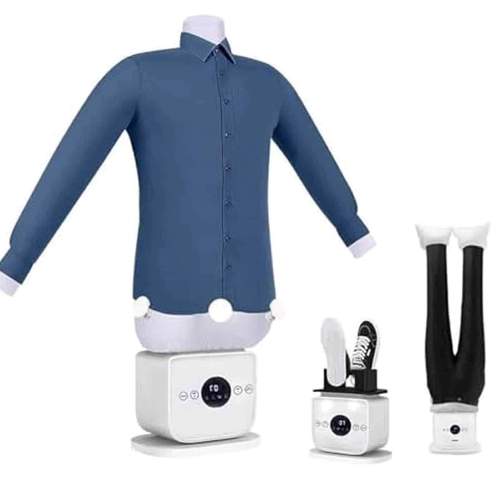 ZenSeFarin Steam Iron,Hands-Free Automatic Ironing Machine,Time & Temperature Adjustable,8 Minutes Quick Ironed Dry,Built-In Aromatherapy Tank,for Shirts,Pants,Shoes