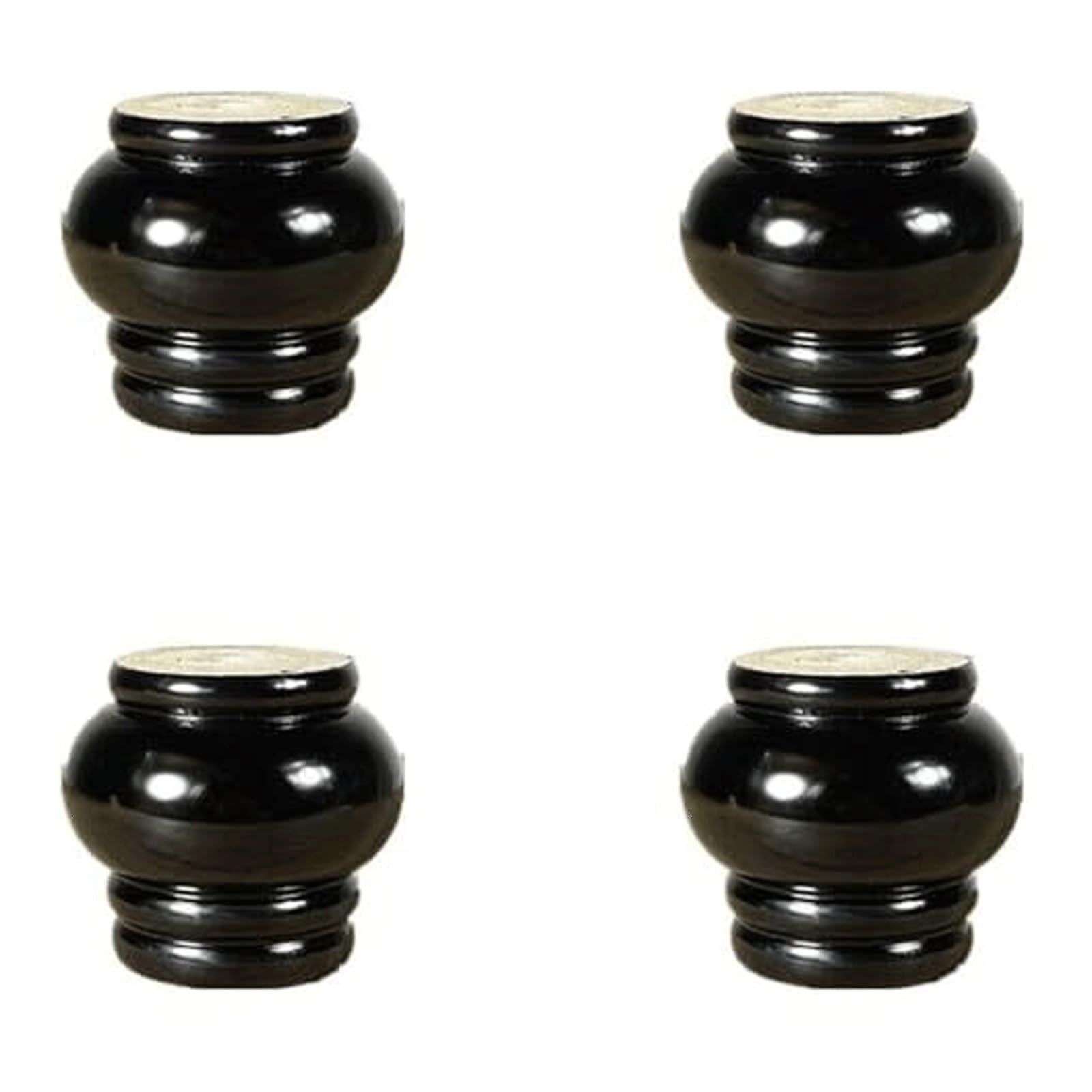 UYHBCNQD 4Pcs Furniture Legs White Replacement Legs Set Wood Furniture Foots Kitchen Desk Support Legs Cabinets Dressers Feets Sofa Legs(Nero,10CM/3.9In)