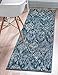 Rugs.com Charleston Collection Rug â€“ 6 Ft Runner Navy Blue Low-Pile Rug Perfect for Hallways, Entryways