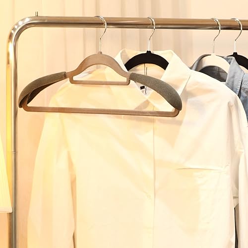 Miniatura 5 de KADEA - 10 perchas de terciopelo con forma de hombro, adecuadas para perchas de terciopelo, antideslizantes (Nota las perchas no están incluidas)