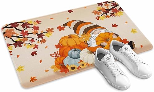 Vista 498 de Tapete de Feliz Navidad, tapete antideslizante para puerta delantera, baño, cocina, dormitorio, patio, entrada, 16 x 24 pulgadas, rojo, negro y verde