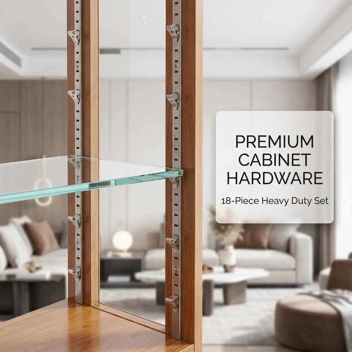18 PCS Cabinet Shelf Clips Stainless Steel Metal Shelf Clips Metals Adjustable Shelfs Bracket Clip Aluminum Shelving Pins Heavy Duty Metals Shelving Brackets Clip for Kitchen Cabinet Bookcase