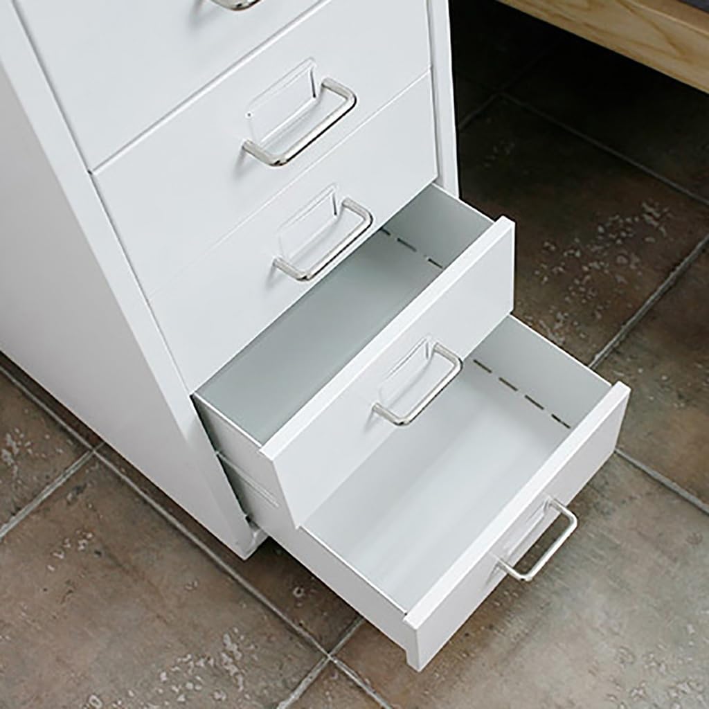 Classeur de bureau en métal sur 4 roulettes – Solution de rangement mobile durable pour la maison, le bureau, l'atelier et l'étude – Organiseur de documents polyvalent avec maniabilité facile