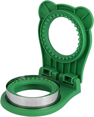 Juego de cortador y sellador de sándwiches para niños, panqueques para sándwich y caja Bento (1, verde)