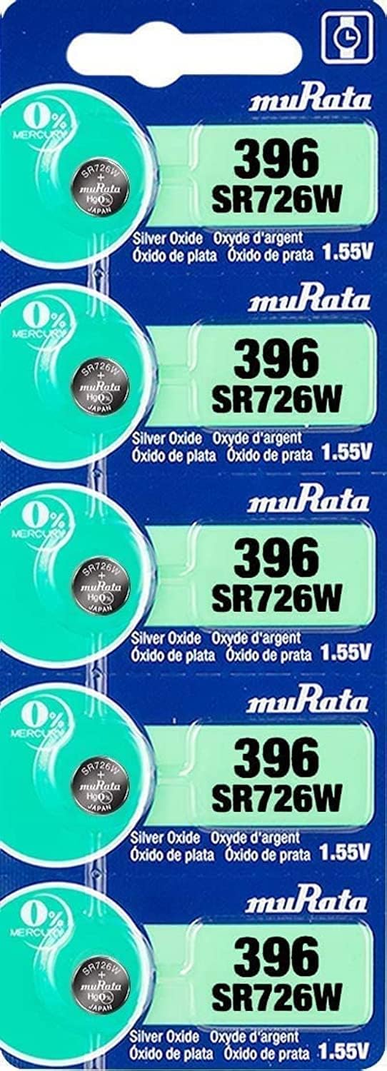 SR726W/396 Silver Oxide Watch Battery (1.55V,5 Pieces)