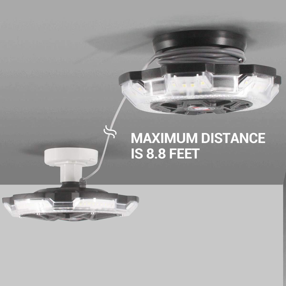 LED Garage Light, LED Shop Light for Garage Instant On High Brightness, Led Garage Lighting Garage Light Fixture High Brightness Work Lights for Garage MPI - Multi-Point Illumination - 12000 Lumens