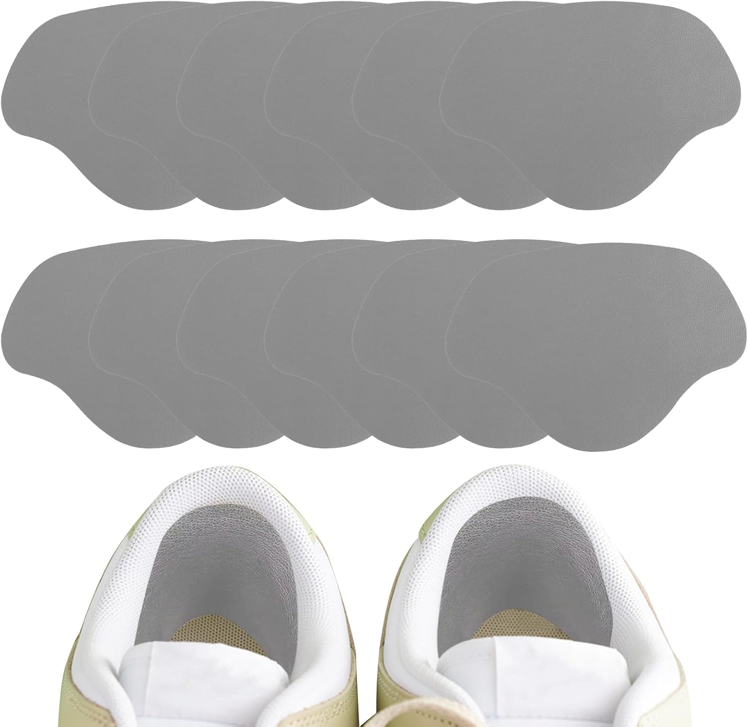 12 Pcs Shoe Heel Repair Patches, Self-Adhesive Inside Shoe Hole Patch Kit for Sneaker Mesh Sports Tennis Work Hiking, Quick Fix for Heel Wear and Toe Damage on Inner Heel or Toe Holes