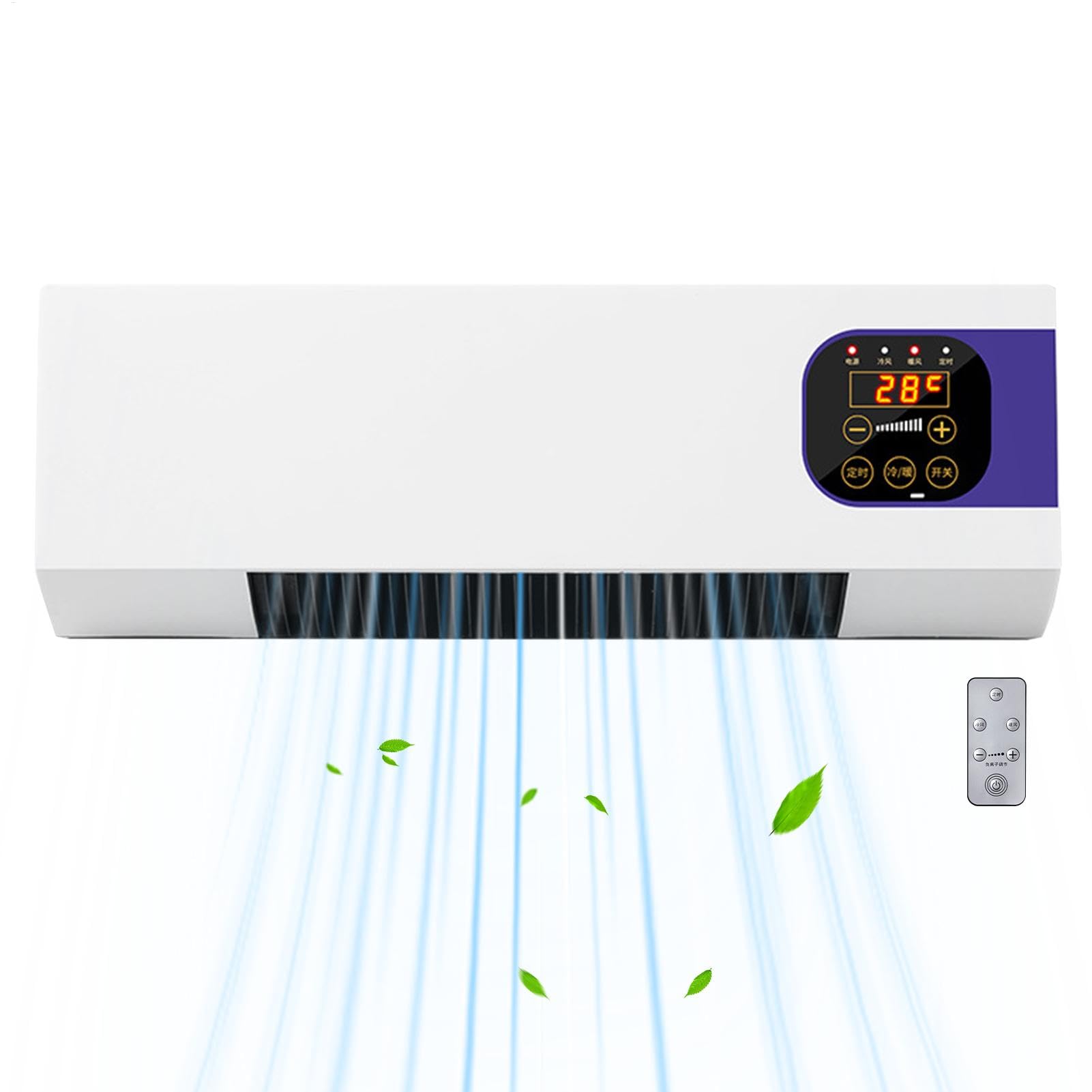 Acondicionadores de aire para habitaciones - Enfriador de aire montado en la pared con control remoto de 2000 W - Invierno más cálido, pequeños refrigeradores multifuncionales, electrodomésticos para