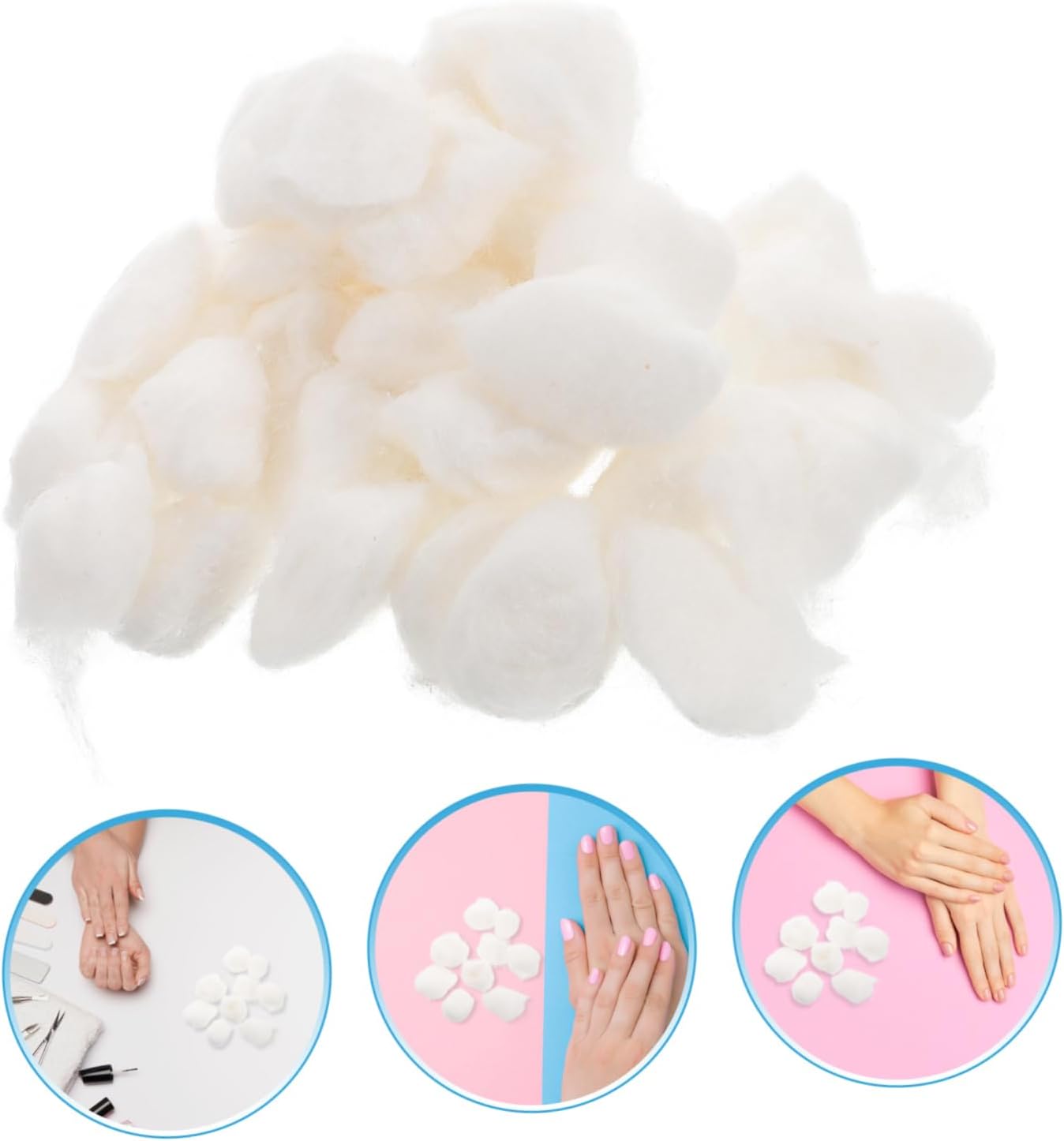 500g Soft Cotton Balls Makeup Remover Nail Polish Cleaning Disposal Cotton Balls for Nail Gel Polish Remover