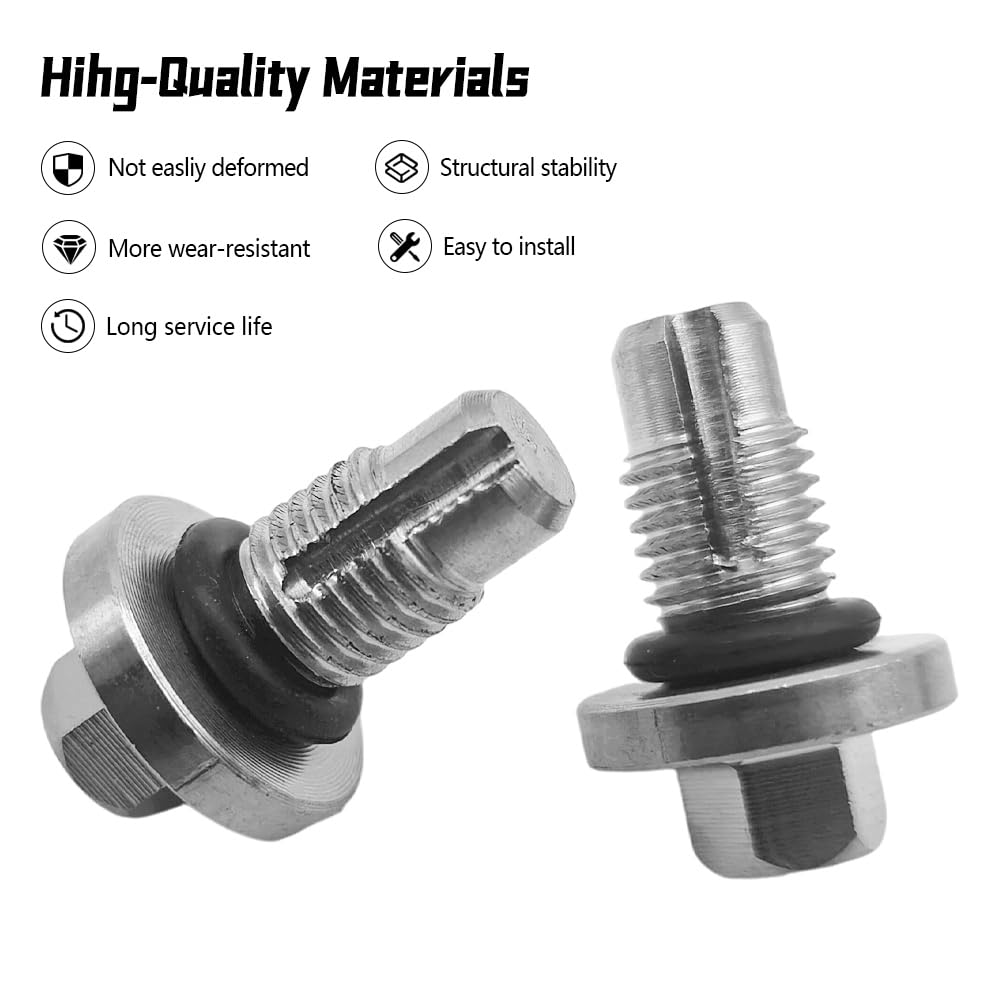 Stainless Steel Supercharger Bleeder Screw Kit 2Pcs Fit for Audi A6 A7 A8 Q5 Q7 S4 S5 SQ5, for VW Touareg Hybrid 3.0 Supercharged V6, Replace 06E 127 535B