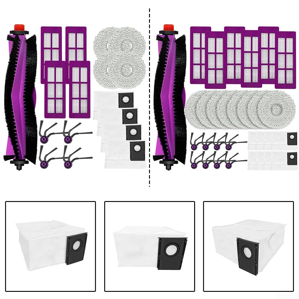 Kit di accessori di ricambio per robot aspirapolvere Eureka J15 Max Ultra autosvuotante, con spazzola principale, spazzola laterale, filtro, panno mocio e sacchetto per la polvere per mantenere