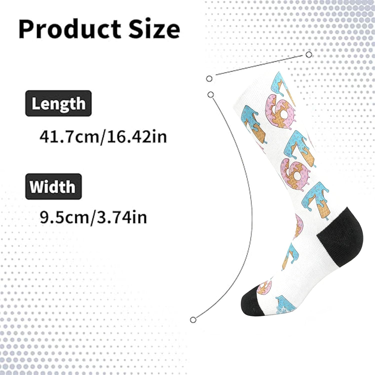 2 Pairs 67 Socks for Boys Girls,Funny 6 7 Creams Baseball Drip Socks,Six Seven Meme Design for Xmas Gift - Image 5