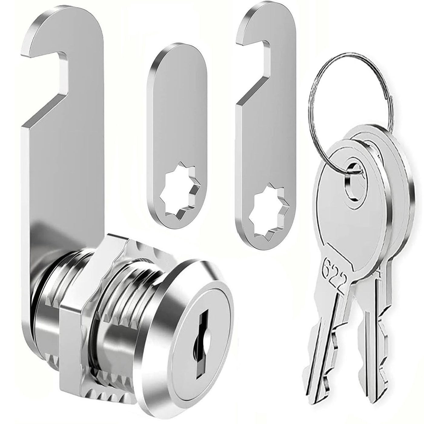 ZiYuya Cerradura de buzón con diferentes claves, Cerradura de cámara del Gabinete Bloqueo del buzón Cerradura de cajón Dresser lock Cerradura de puerta del armario Taquilla de muebles (20MM)