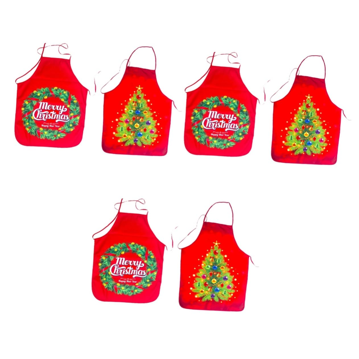 Alipis 6 Piezas Delantal Natividad Decoración Suministros De Navidad Navidad Decoraciones De Cocina Decoración De Navidad Suministros De Fiesta De Navidad Adornos De Natividad