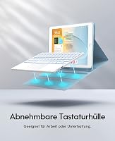 CHESONA iPad 9. generációs tok billentyűzettel, 7 szín LED, QWERTZ, kék 5