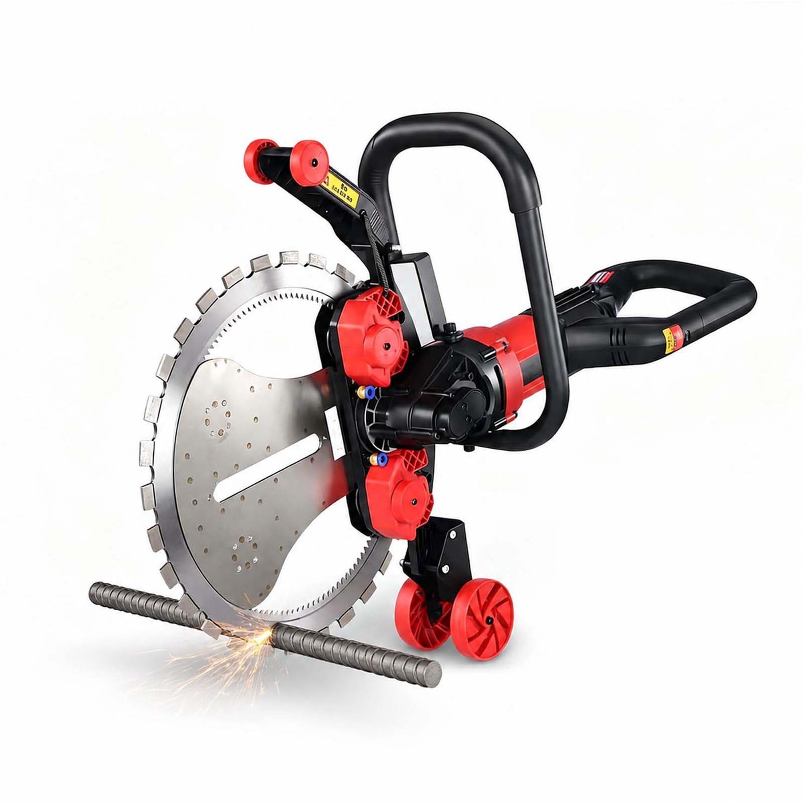 QFGain 9980W Automatic Wall Cutting Machine – 30cm Cutting Depth, Dustless Water System for Reinforced Concrete/Brick/Foam Block, 410mm Alloy Saw Blade OneSawBlade
