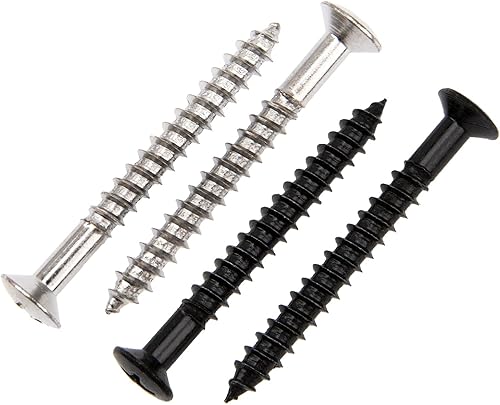 Miniatura 3 de 12 casquillos para juntas de cuello de guitarra Yootones con tornillos compatibles con guitarra eléctrica bajo (negro + plata)