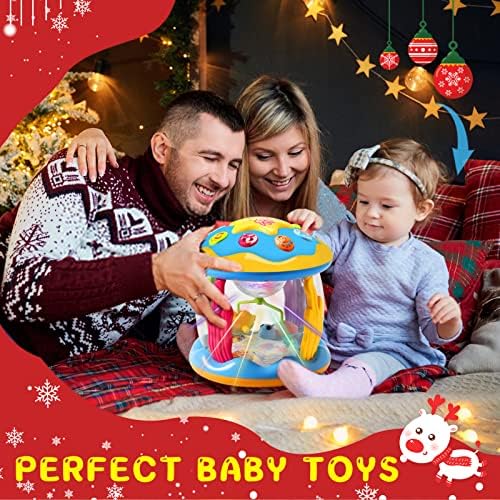 CAEGALKIMY Baby Musical Toys for 1 Year Old Boys Girls Ocean Rotating Projector Toys, Early Learning Education Toys 6 12 18 Months with Pacify Music/Light Present for Kids Toddler 1st Birthday Gifts