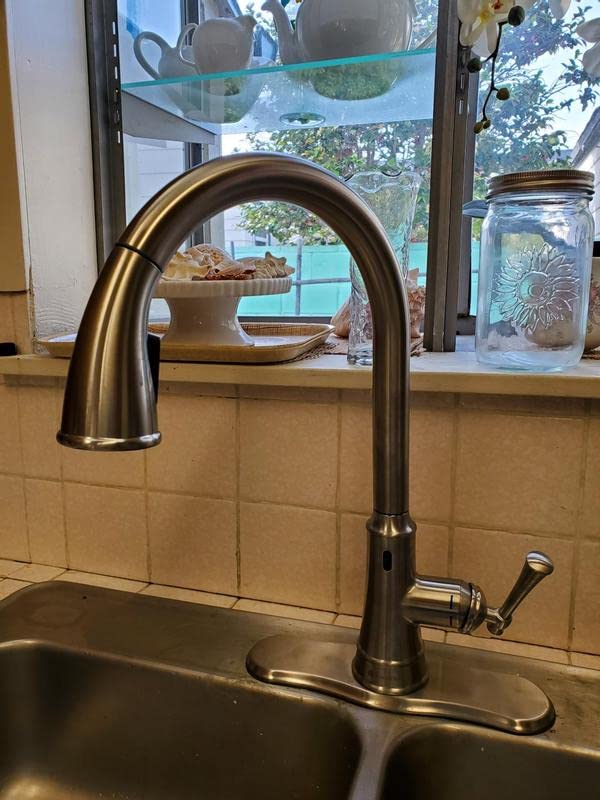Glacier Bay Hemming Single Handle Touchless Pull Down Sprayer Kitchen