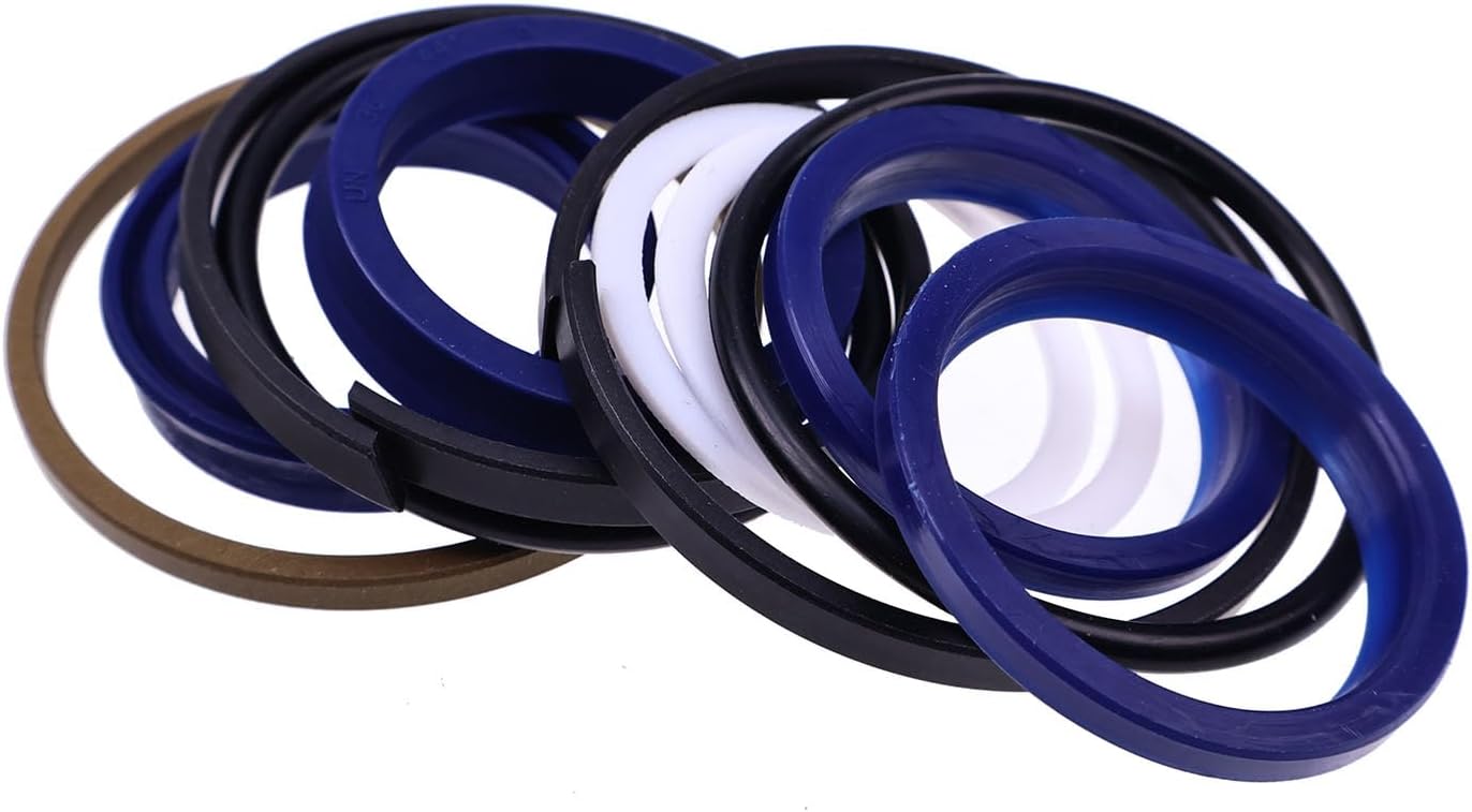 HOLDWELL Power Steering Cylinder Seal Kit 83957762 compatible with Ford Tractors 3230 3430 3930 4130 4630 4830 5610 6610 6810 7610 7710 7610S 7810S 8010 TB80 TB85 TB90 TB100 TB110 TB120