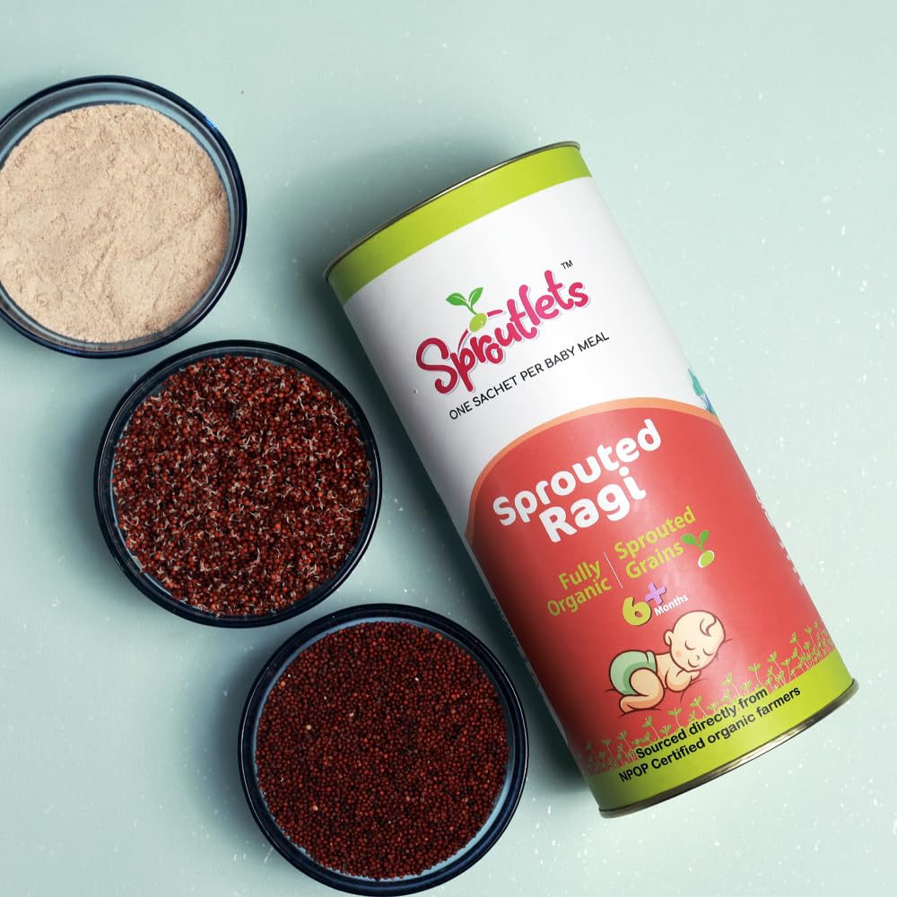 Sproutlets Ragi Powder -300 Gm - Natural Organic Finger Millet Flour - A Nutrient-Rich Food Supplement with Vitamins and Minerals for Health and Growth (B0CBBN31VP) Amazon Price History, Amazon Price Tracker