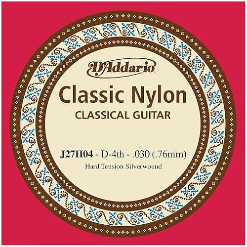D'Addario J27H04 Student Nylon Classical Guitar Single String, Hard Tension, Fou