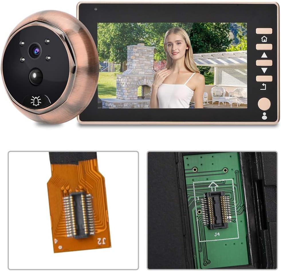 Free Shipping Offer Pomya Digital Door Viewer Doorbell, IR Night Vision Mobile Detection 4.5 HD Screen 170 Degree Wide Angle Peephole Viewer, Camera Recording Video Doorbell