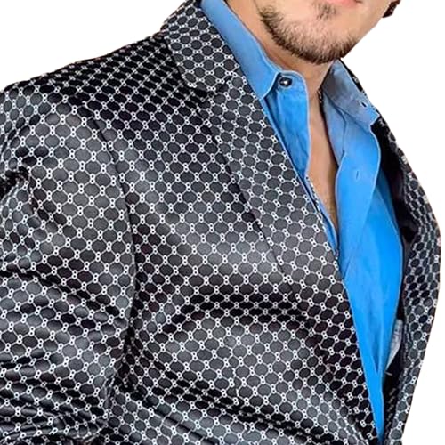 Men's Stylish Printed Blazers Slim Fit Business Casual Suit Jacket Banquet Office Versatile Sport Coat2