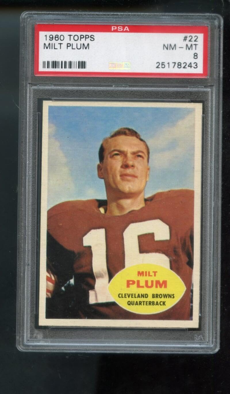 1960 Topps #22 Milt Plum PSA 8 Graded Football Card Cleveland Browns