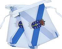 Vista 150 de Guatemala 19.7 ft BUNTING Flag 20 banderas 9'' x 6'' - Banderas de cuerda guatemalteca 5.9 x 8.3 in - AZ FLAG