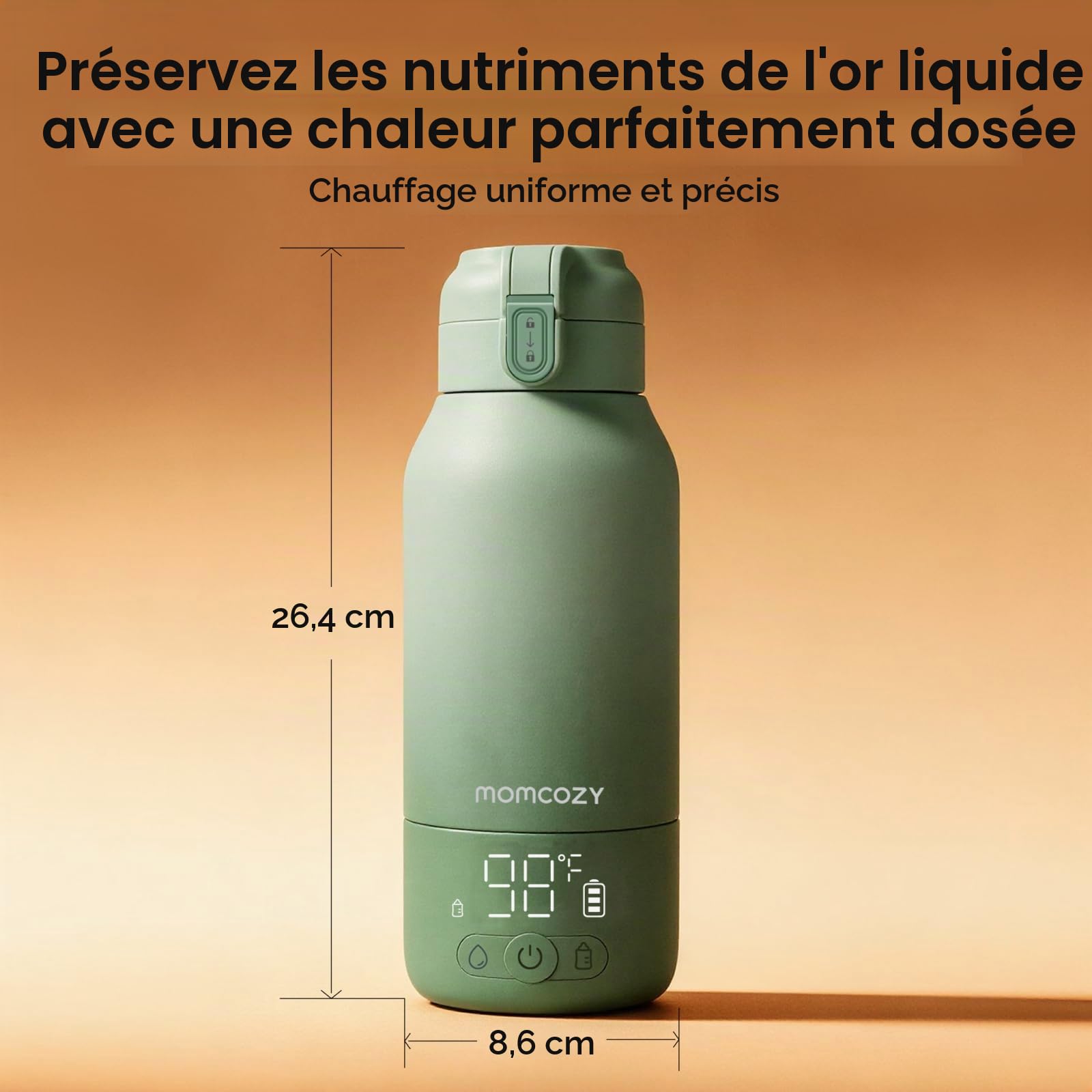 Momcozy Chauffe Biberon Portable 500ml & Glacière Lait Maternel, Pot 650ml | Conservation, Toute la journée, Grande capacité, Voyage, Bébé, Nouveau-né, Coffret, Allaitement, Nomade, Kit, Sans BPA