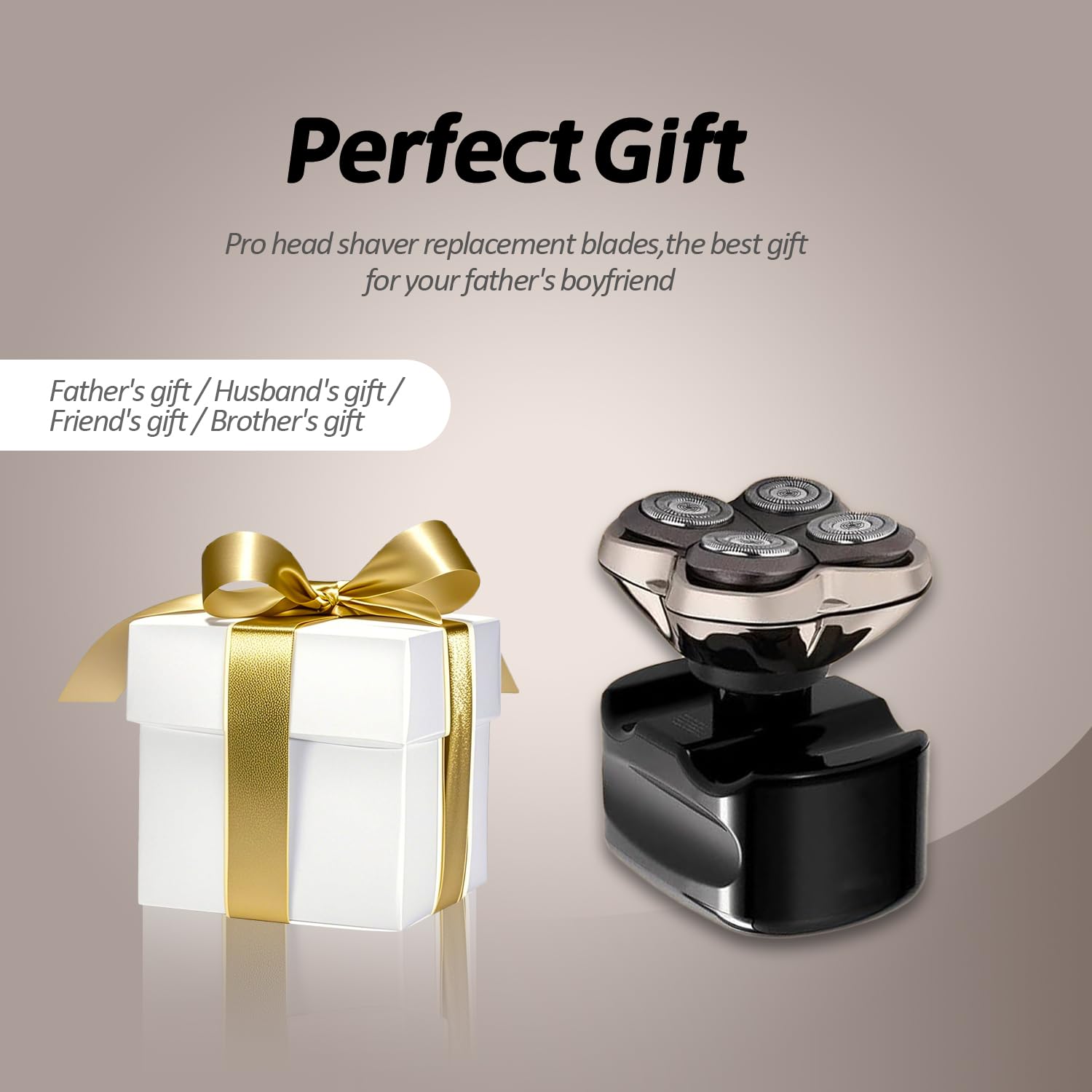 Replacement Shaver Heads for Skull Shaver, 4D Floating Blades for Pitbull Gold/Pro/Silver, Palm & Butterfly Kiss Electric Shavers, Dry & Wet Use, Waterproof Razor Head Cartridge - Image 8