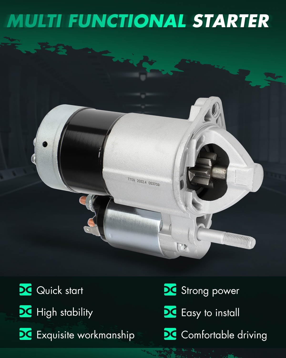 SCITOO Motor Starter for SMN0004 113020 Starters Fit for Hyundai for Santa Fe 2001-2006, for Hyundai for Sonata 2002-2005, for Hyundai for Tiburon 2003-2008, for Hyundai for Tucson 2005-2008