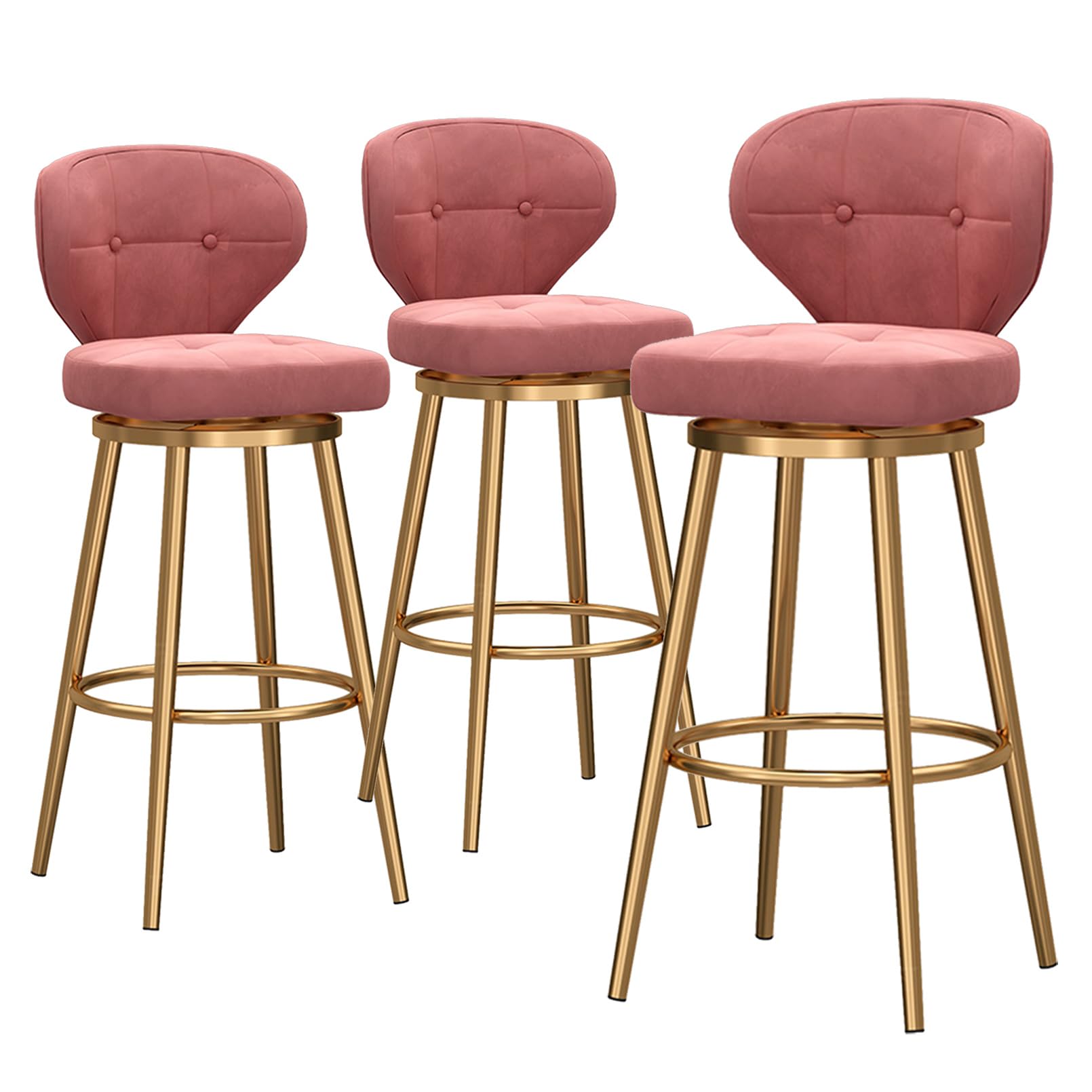 Juego de 3 taburetes de Bar Rosas de Altura de mostrador, taburetes de Bar