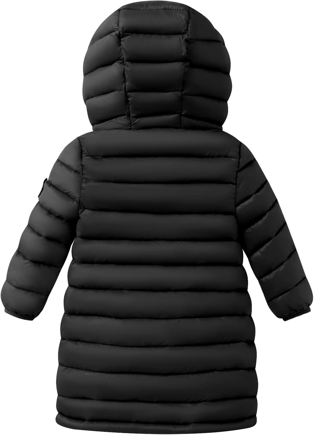 HILEELANG Kids Boy Girl Puffer Jacket Coat Hood Mid Length Light Weight Warm Insulated Padded Classic Solid Winter Outwear - Image 3