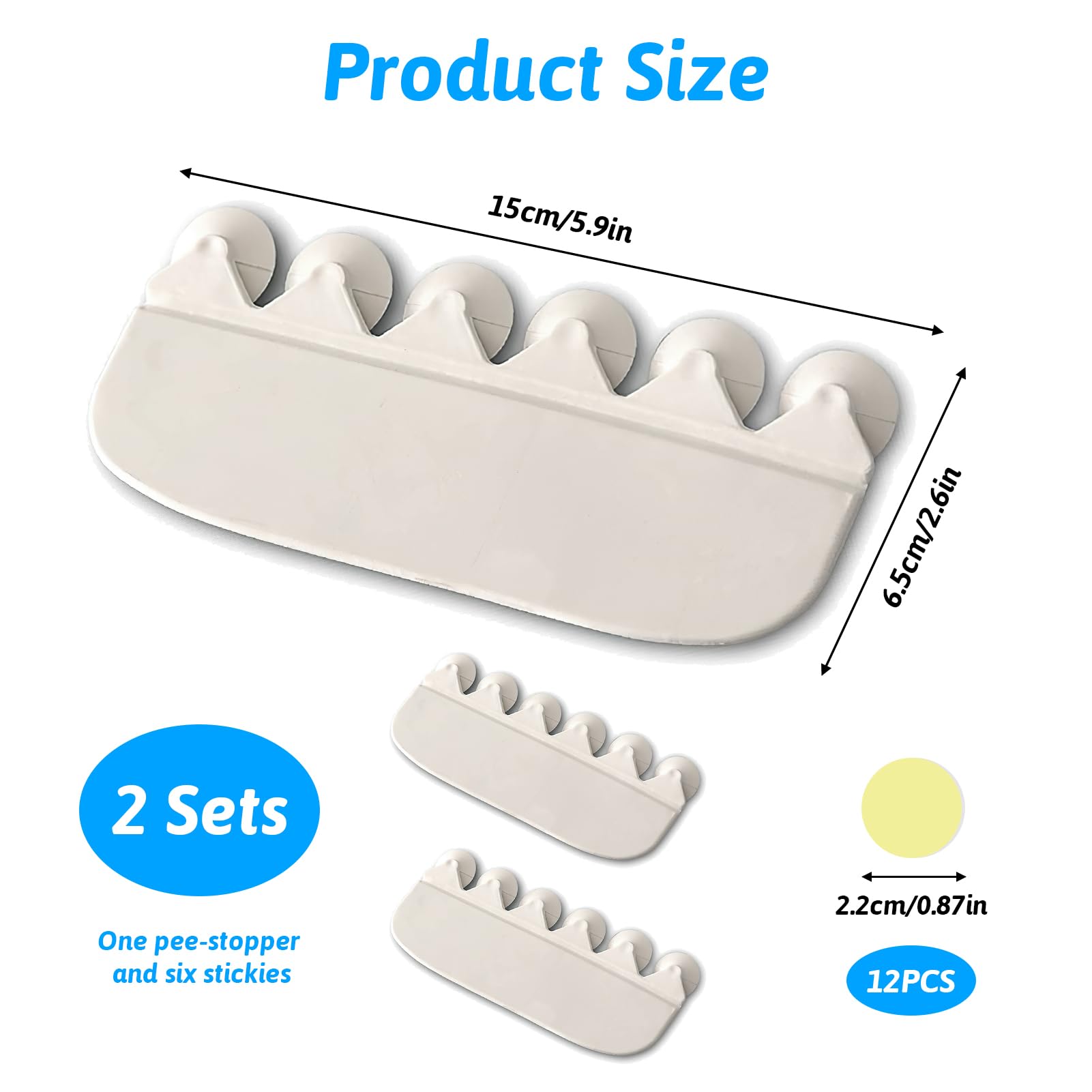 2 Pcs Déflecteur de Siège de Toilette, Conçu pour Empêcher les Eclaboussures d'urine, avec Ventouse et Réutilisable, Adapté aux Enfants et Aux Adultes.