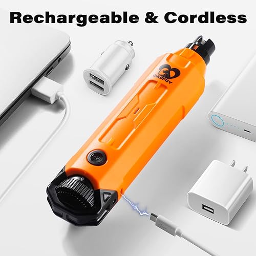 Miniatura 6 de Casfuy Molinillo de uñas para perros de 6 velocidades, molinillo de uñas mejorado para mascotas, súper silencioso, recargable, eléctrico, recortador