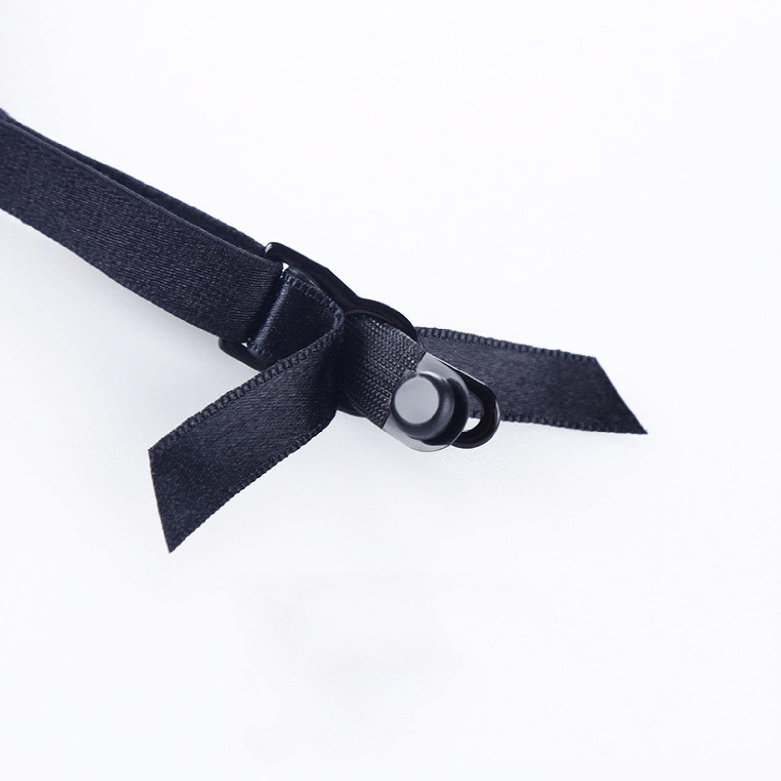Medias Sexis Ligas de Medias Negras y Rojas con Bordado de Encaje, Liguero con Medias ultrafinas para Mujer (Blanco L)