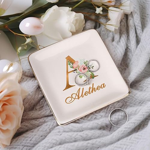 Miniatura 2 de callie Bandeja de joyería personalizada para regalos de dama de honor, plato de joyería personalizado, decoración estética de habitación, bandeja
